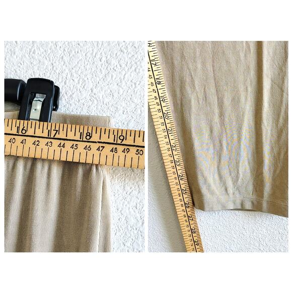 Chico's Travelers Size 3/3Short US XL/16 Tan Beige Cardigan Pants Set Pockets - Picture 9 of 10